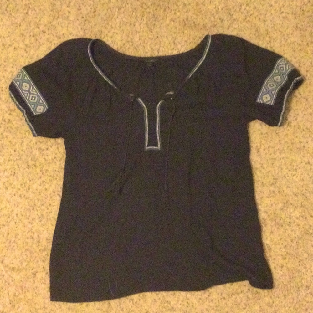J.Crew bohemian style tunic. Size small. Navy blue. Cotton.